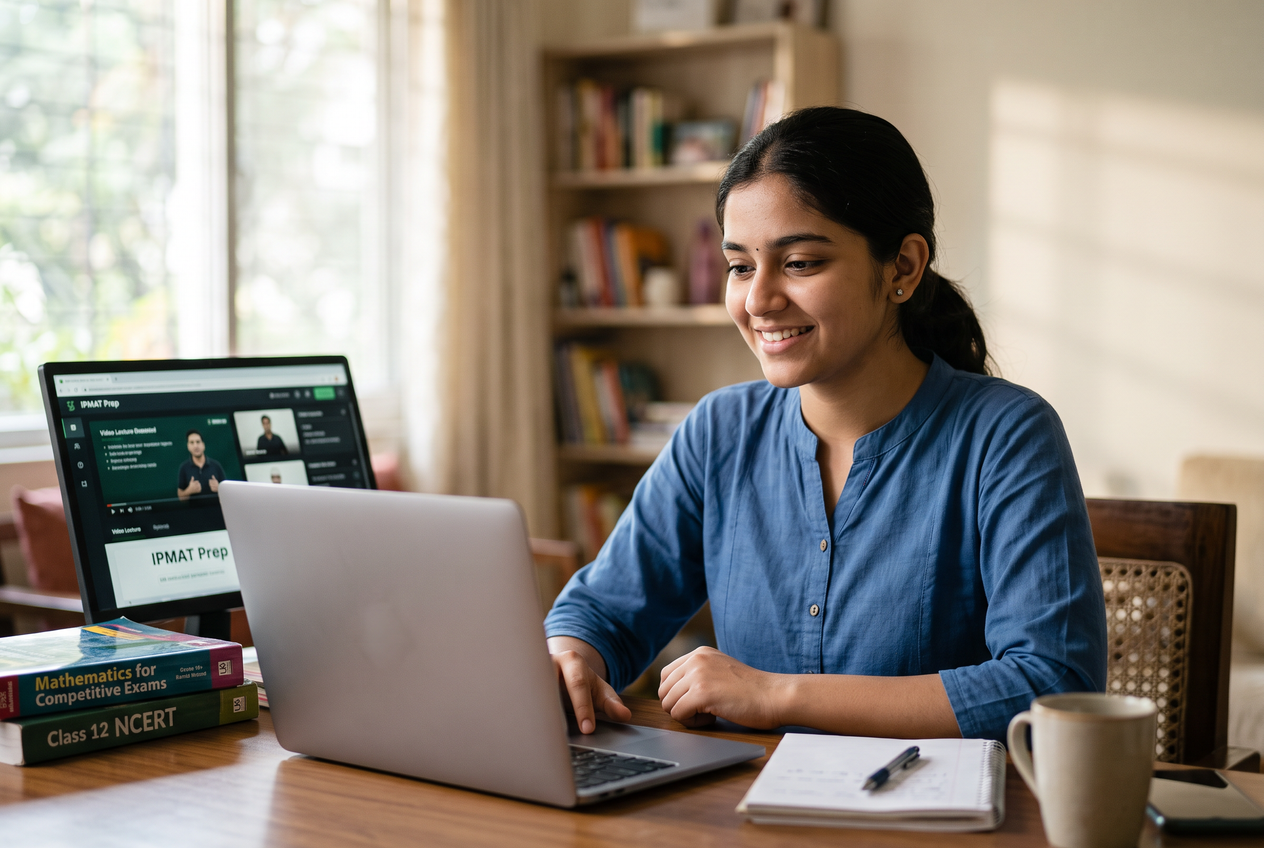 A CAT 2026 aspirant attempting an exam-level mock on Rodha's TCS iON-style interface.